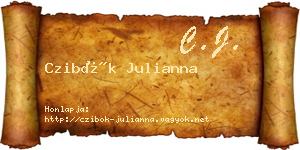 Czibók Julianna névjegykártya